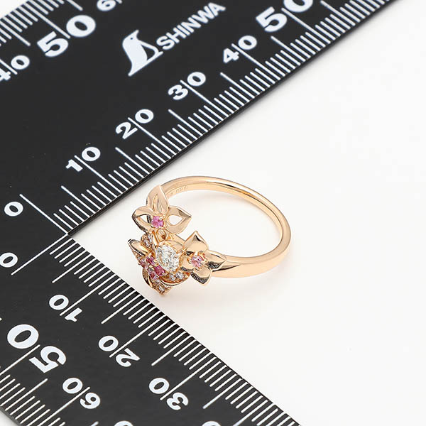 ピンクゴールドリング