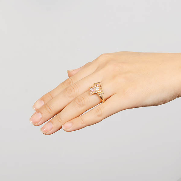 ピンクゴールドリング