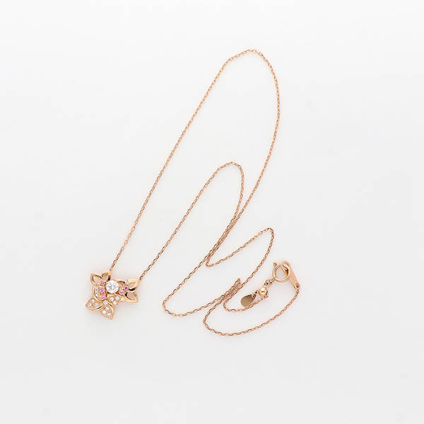 ピンクゴールドネックレス