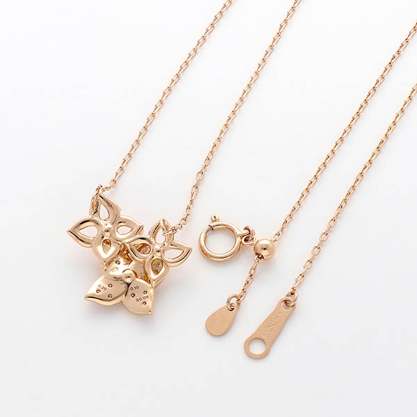 ピンクゴールドネックレス