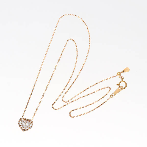 ピンクゴールドネックレス