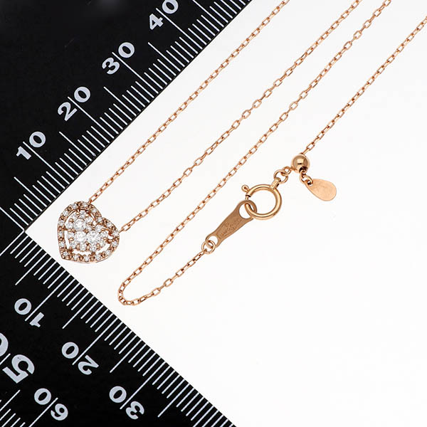 ピンクゴールドネックレス