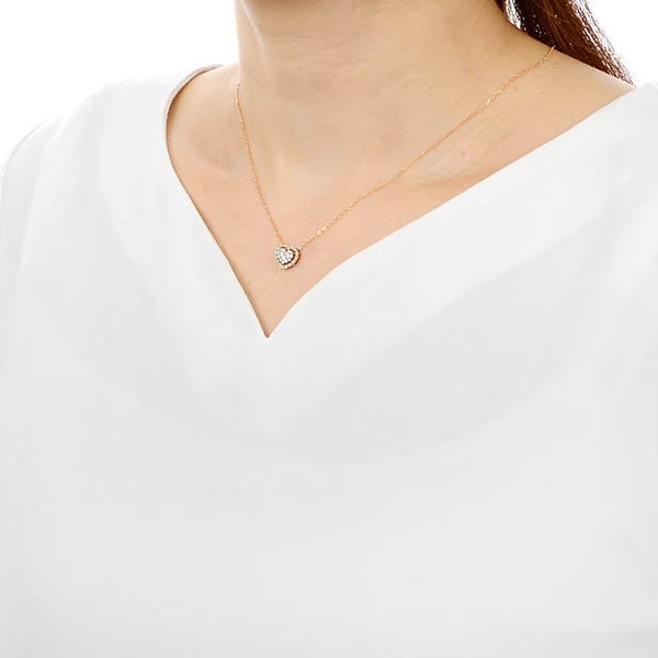 ピンクゴールドネックレス