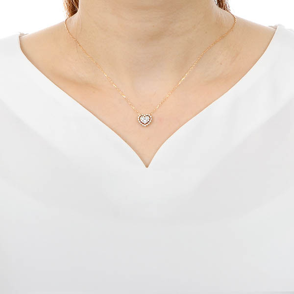 ピンクゴールドネックレス