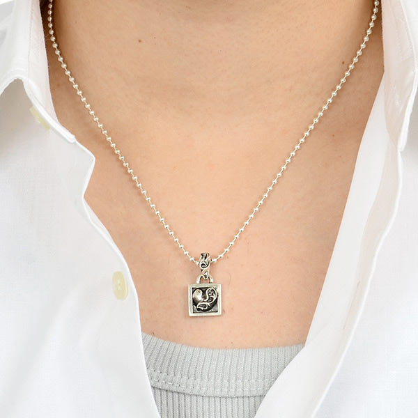シルバーネックレス CHARM FRAMED SLV-OPT:HEA