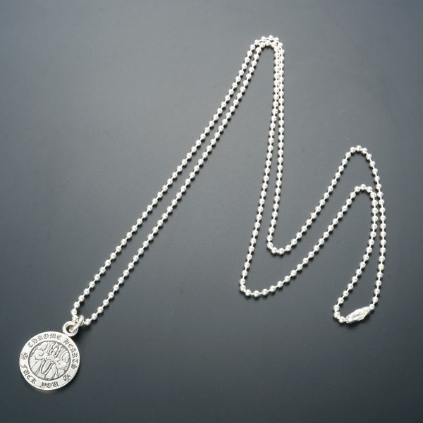 シルバーネックレス CHARM ANGEL MEDAL SLV-OPT FUCK YOU