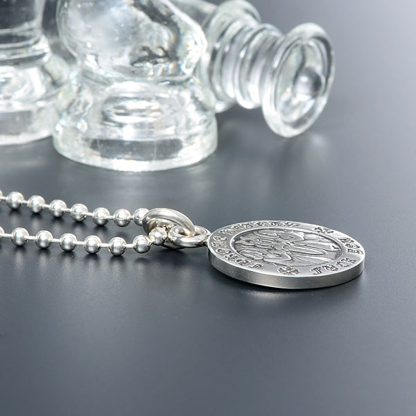 シルバーネックレス CHARM ANGEL MEDAL SLV-OPT FUCK YOU