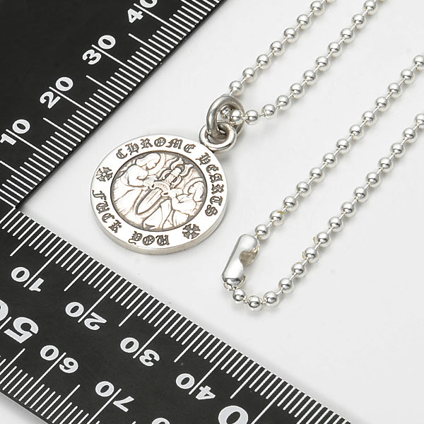 シルバーネックレス CHARM ANGEL MEDAL SLV-OPT FUCK YOU