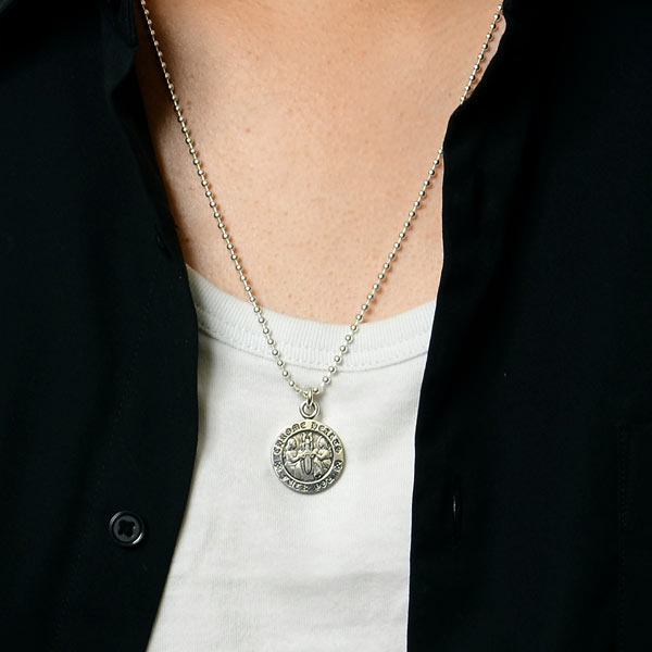 シルバーネックレス CHARM ANGEL MEDAL SLV-OPT FUCK YOU