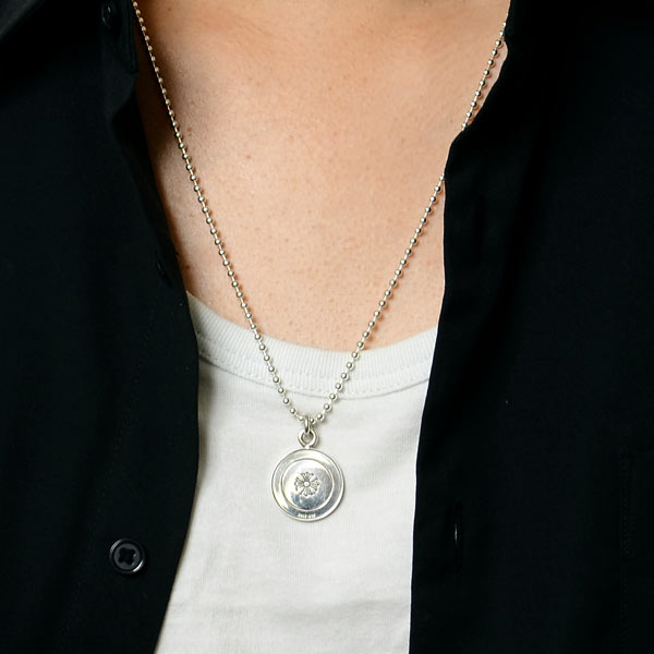 シルバーネックレス CHARM ANGEL MEDAL SLV-OPT FUCK YOU