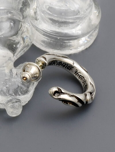 シルバーピアス EARRING HOOP-SCROLL-SML(片耳用)