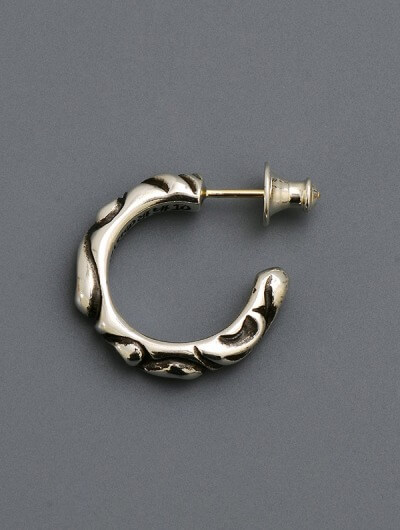 シルバーピアス EARRING HOOP-SCROLL-SML(片耳用)