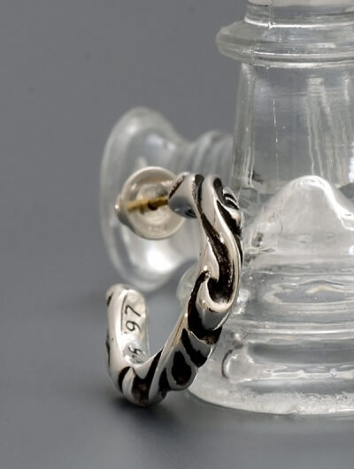 シルバーピアス EARRING HOOP-SCROLL-SML(片耳用)