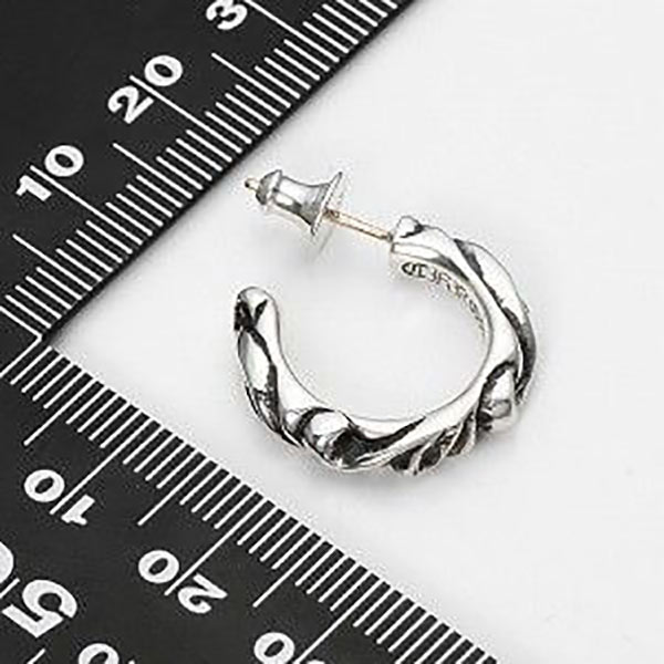 シルバーピアス EARRING HOOP-SCROLL-SML(片耳用)
