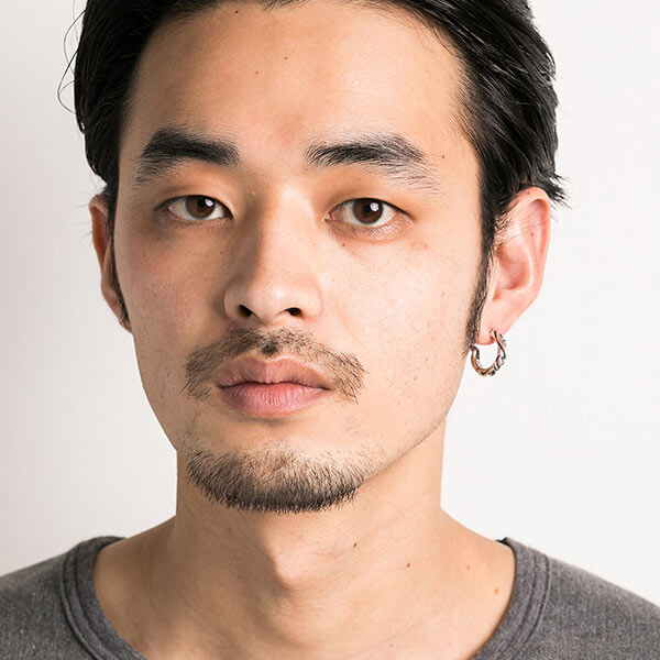 シルバーピアス EARRING HOOP-SCROLL-SML(片耳用)