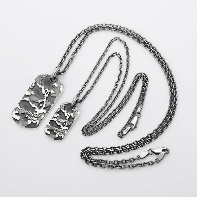 シルバーペアネックレス