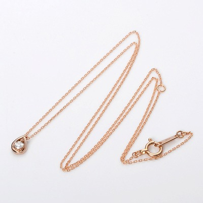 ピンクゴールドネックレス