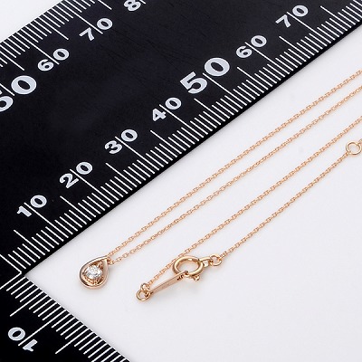 ピンクゴールドネックレス