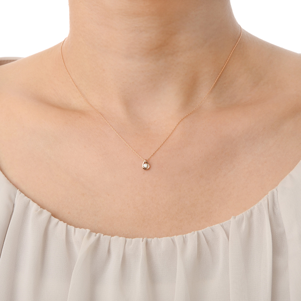 ピンクゴールドネックレス