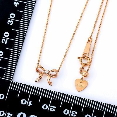 ピンクゴールドネックレス