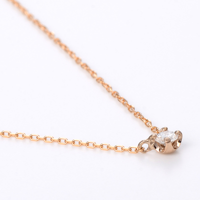 ピンクゴールドネックレス