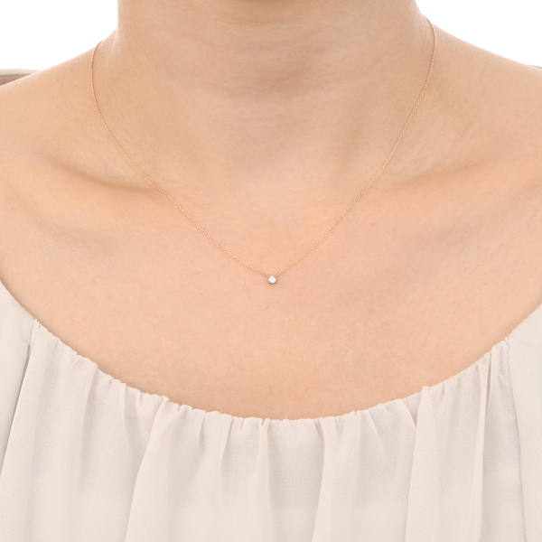 ピンクゴールドネックレス