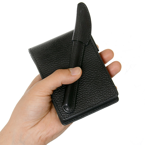 革婚式(結婚3年目) ボールペン&メモ帳ケースセット 名入れ対応 即日出荷 送料無料 男性向け