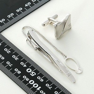 ブラスカフス&タイピンセット