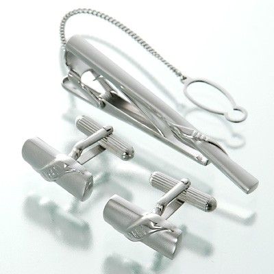 ブラスカフス&タイピンセット