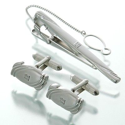 シルバーカフス&タイピンセット