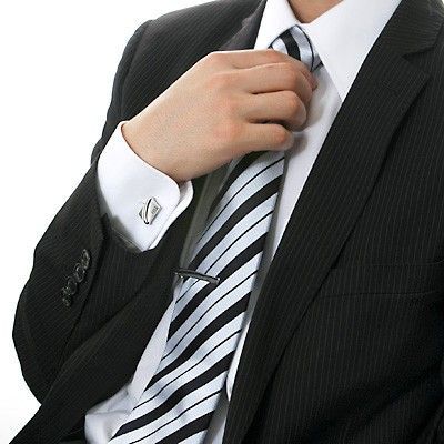 ブラスカフス&タイピンセット