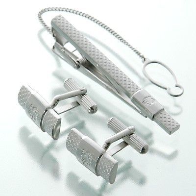 ブラスカフス&タイピンセット