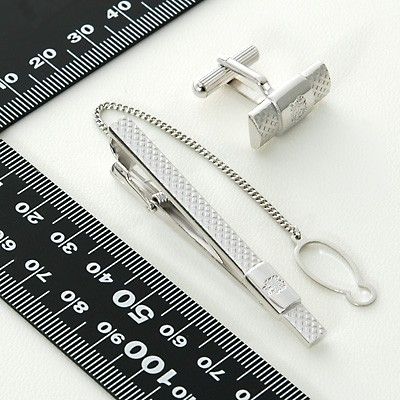 ブラスカフス&タイピンセット