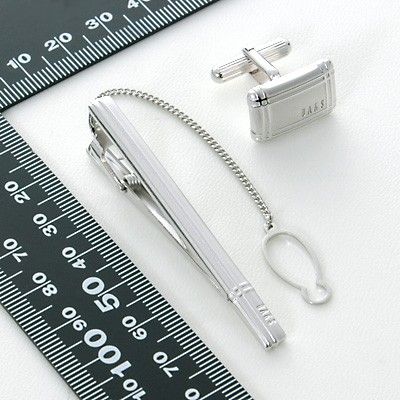 ブラスカフス&タイピンセット