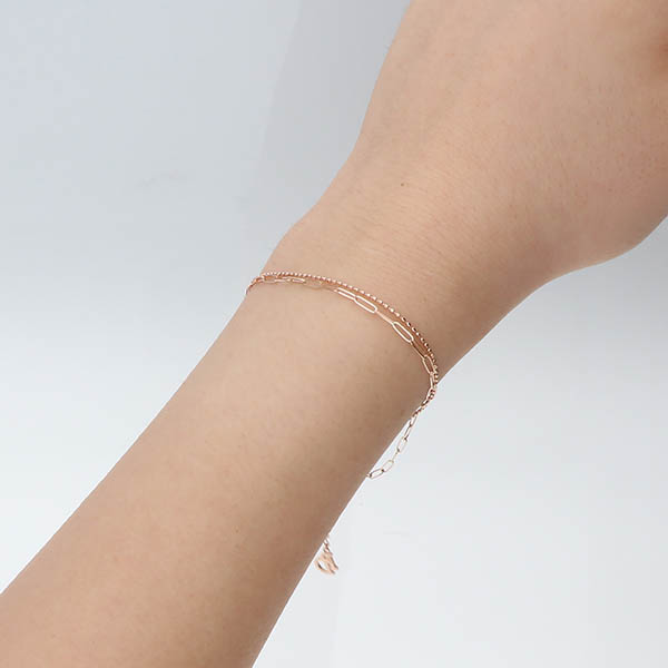 ピンクゴールドブレスレット