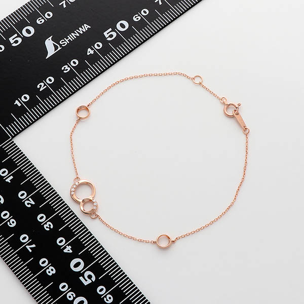 ピンクゴールドブレスレット