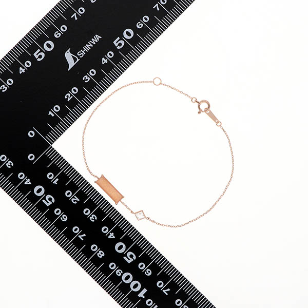 ピンクゴールドブレスレット