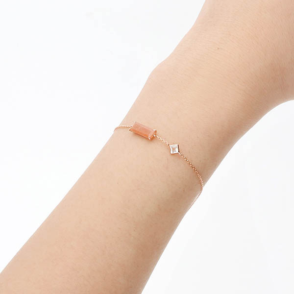 ピンクゴールドブレスレット