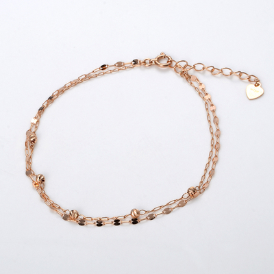 ピンクゴールドブレスレット