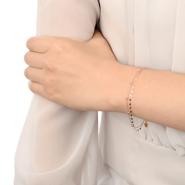 ピンクゴールドブレスレット