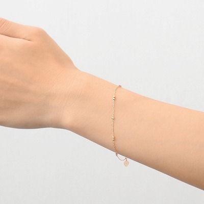 ピンクゴールドブレスレット