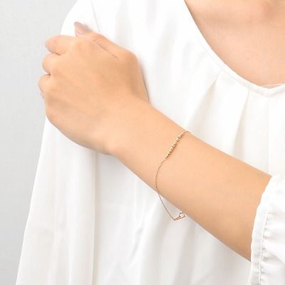 ピンクゴールドブレスレット