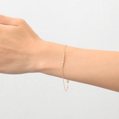 ピンクゴールドブレスレット