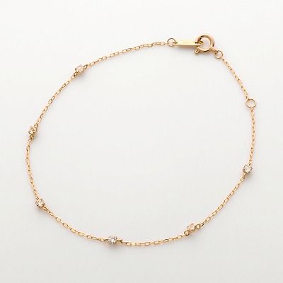 ピンクゴールドブレスレット