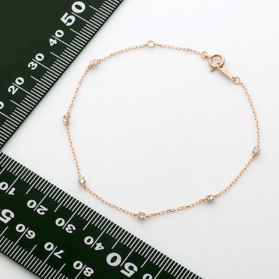 ピンクゴールドブレスレット