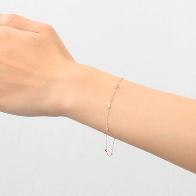 ピンクゴールドブレスレット