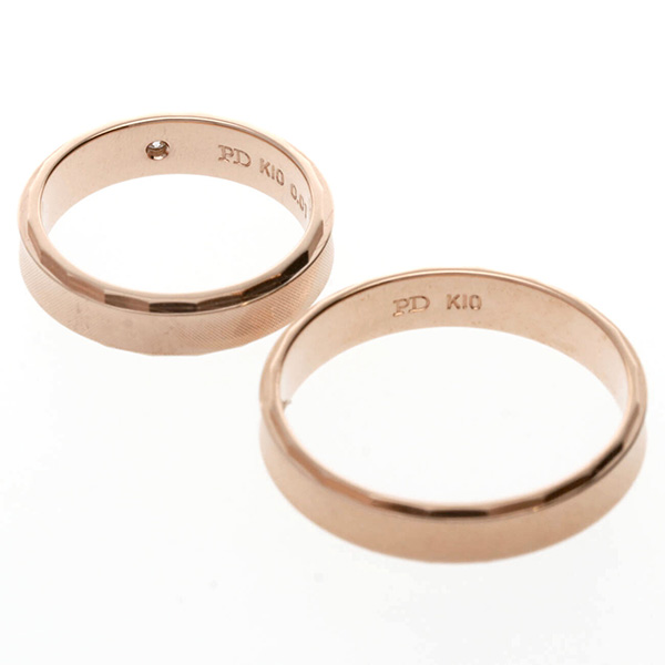 ピンクゴールドマリッジリング