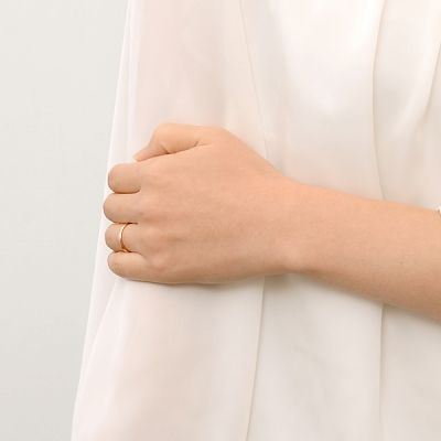 ピンクゴールドリング