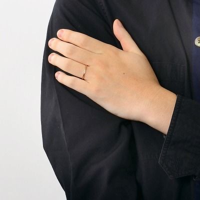 ピンクゴールドリング