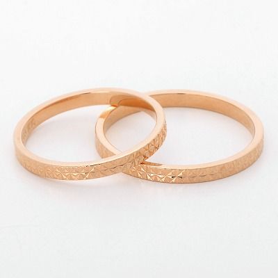 ピンクゴールドペアリング